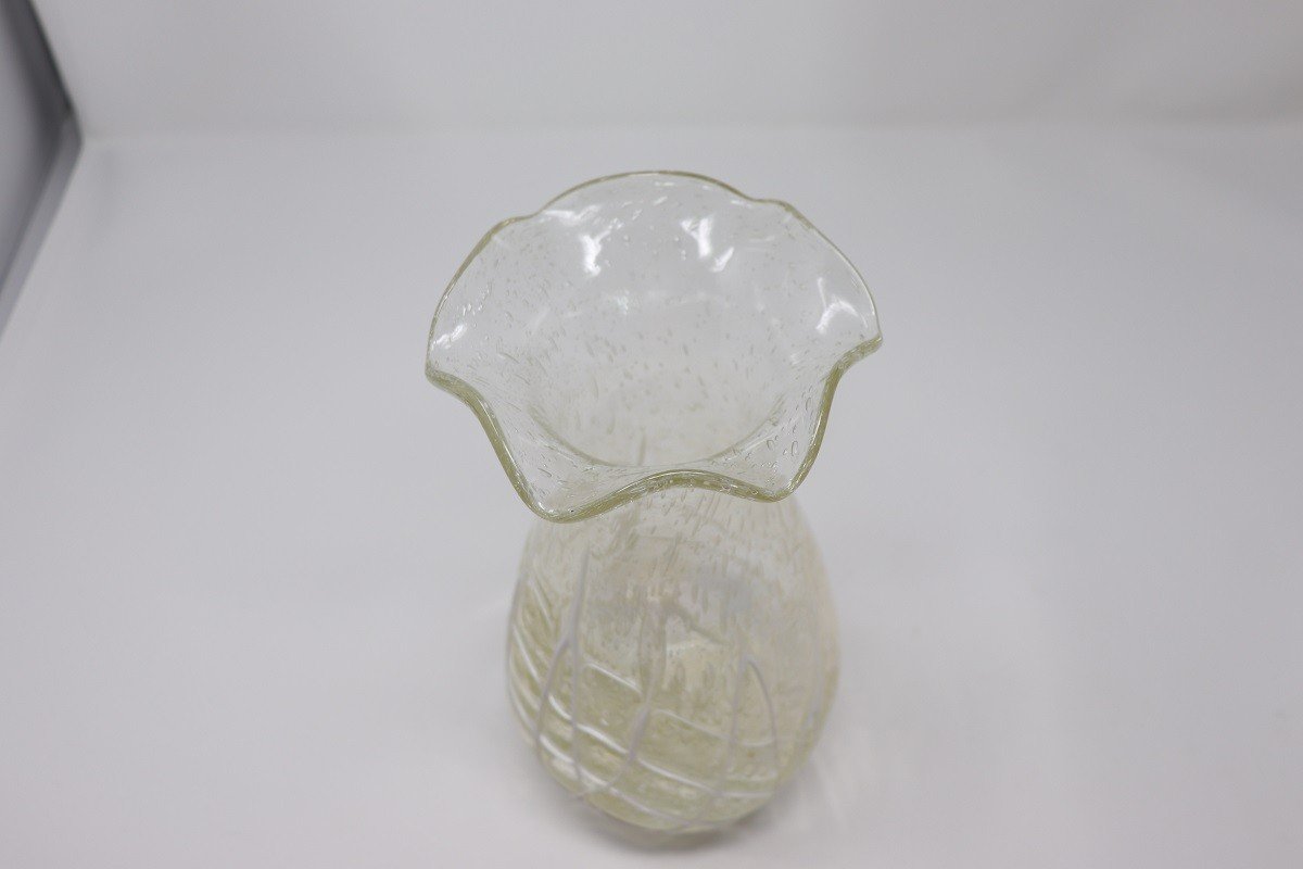 Vase En Verre Transparent, Murano Italie, 1980s-photo-2