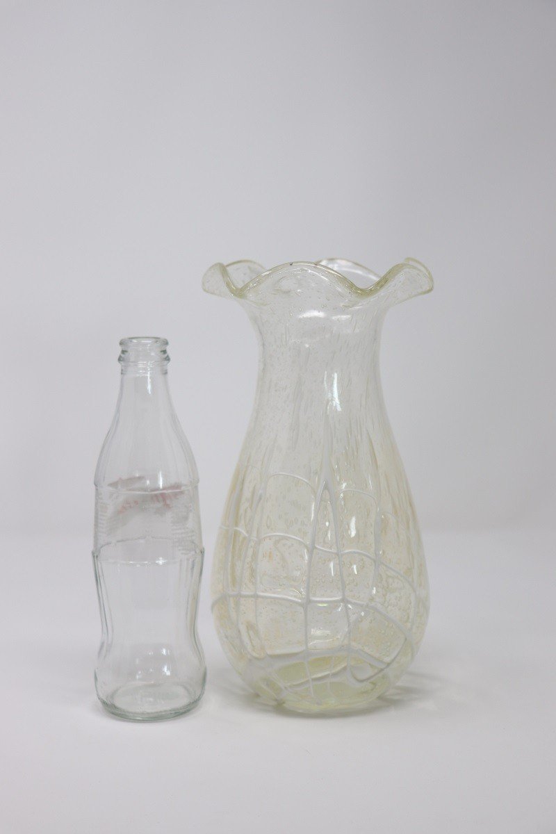 Vase En Verre Transparent, Murano Italie, 1980s-photo-6