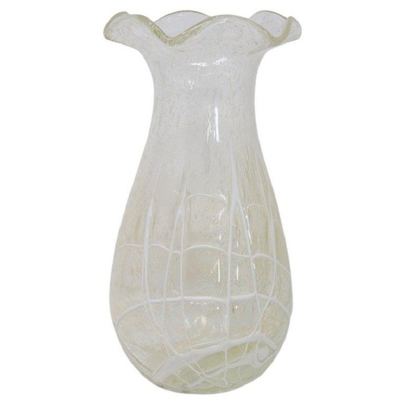 Vase En Verre Transparent, Murano Italie, 1980s