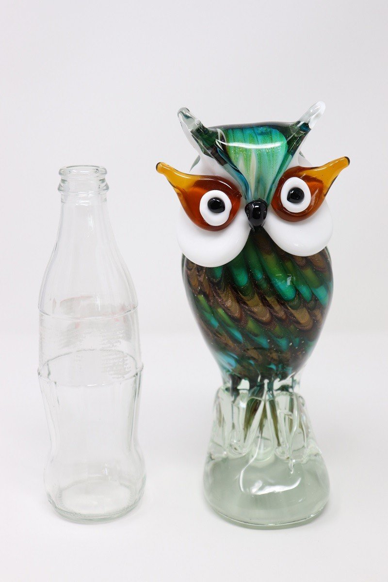 Hibou En Verre De Murano, 1980s-photo-2