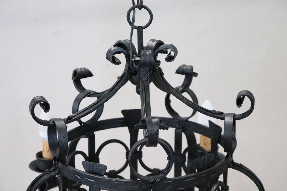 Chandelier In Iron, 1940s-photo-2