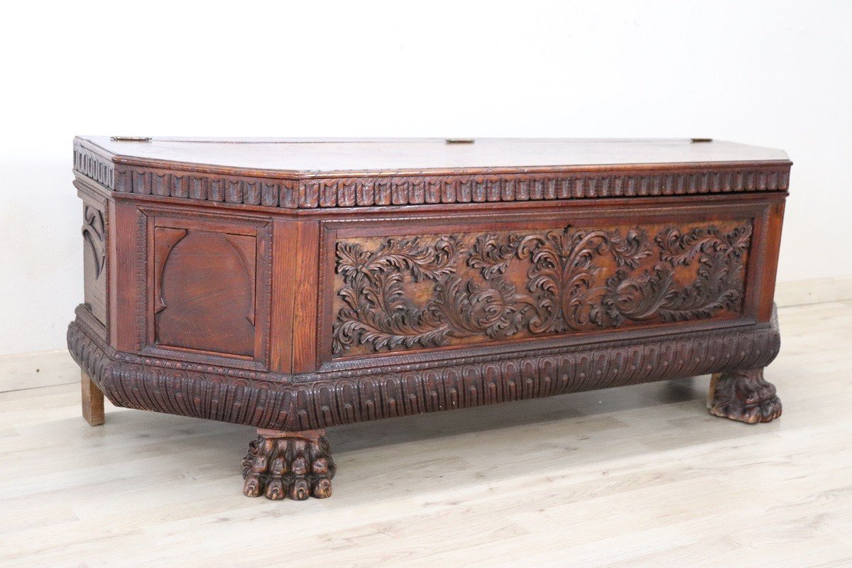 Early 20th Century Chest In Oak Wood-photo-2