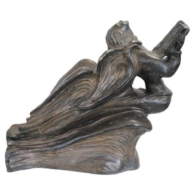 Art Deco Angel, 1920s-1940s, Bronze Sculpture