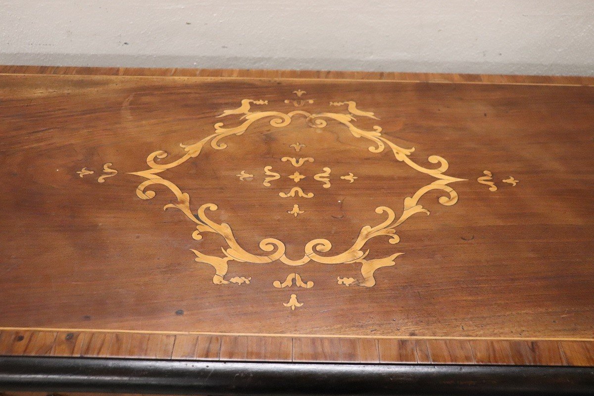 Antique Chest Of Drawers In Inlaid Walnut, 17th Century-photo-4