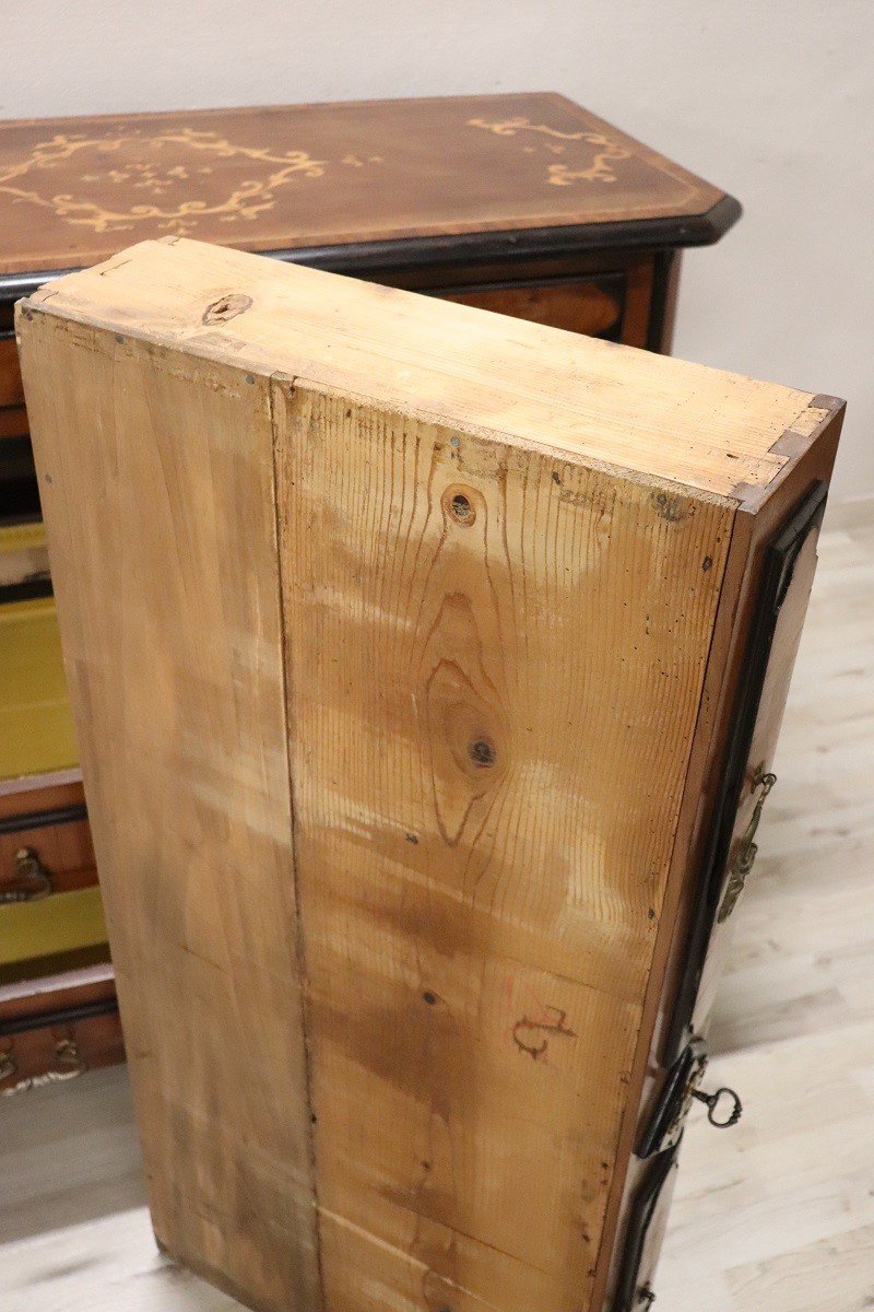 Antique Chest Of Drawers In Inlaid Walnut, 17th Century-photo-7