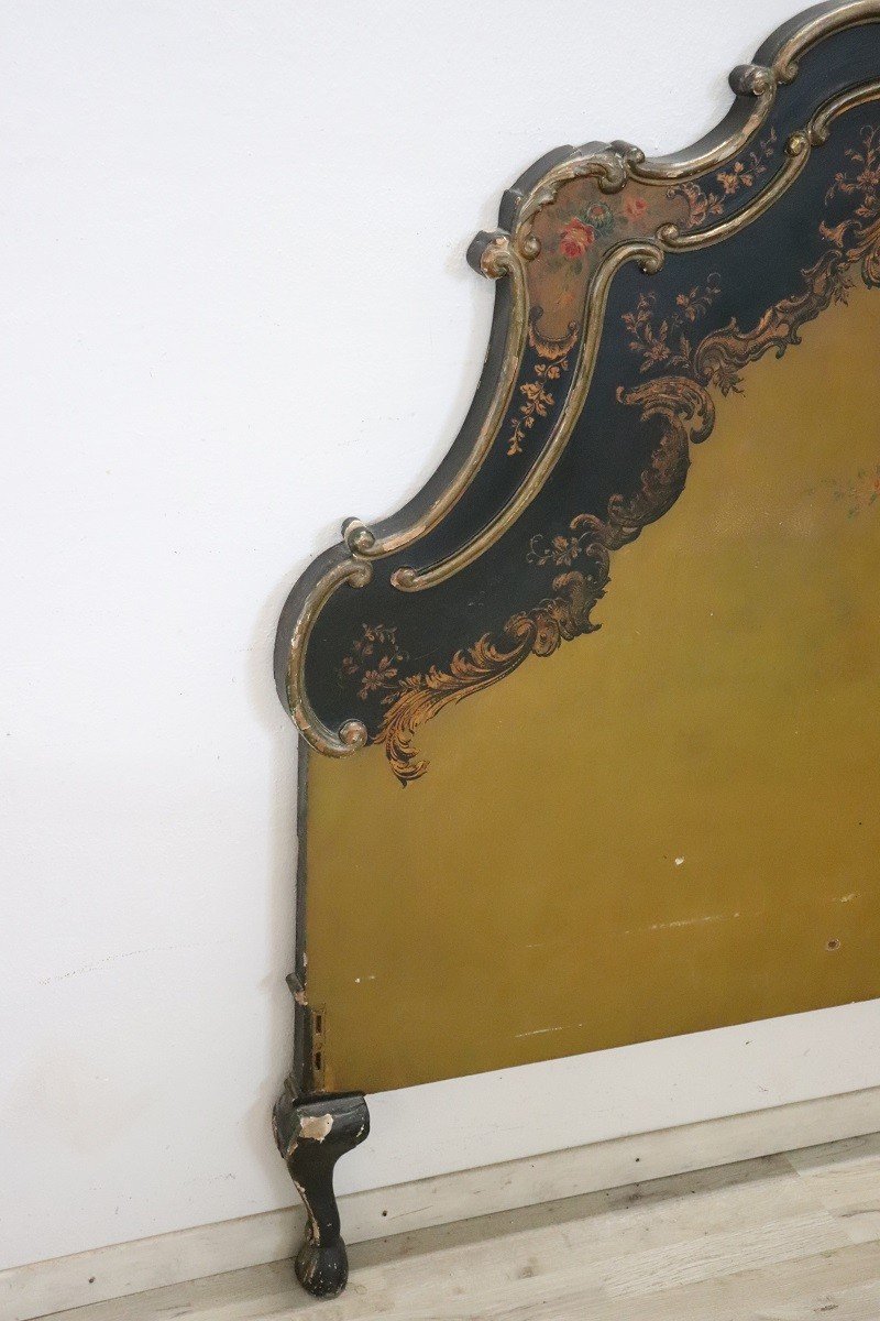 Bed Headboard In Lacquered And Painted Wood-photo-1