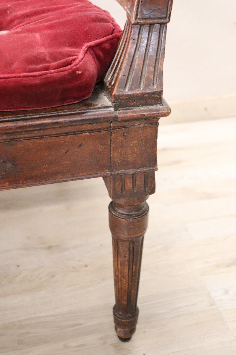 Walnut And Vienna Straw Sofa With Chairs,18th Century-photo-4