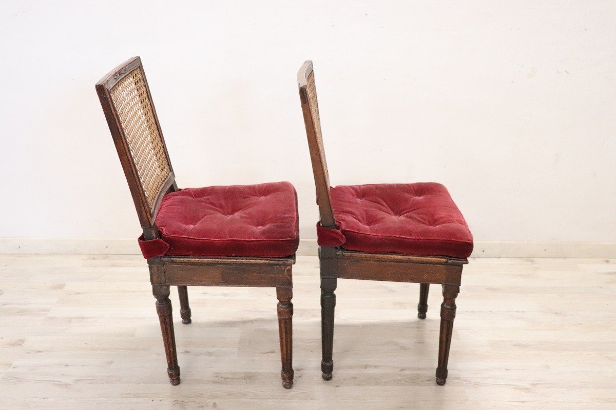 Walnut And Vienna Straw Sofa With Chairs,18th Century-photo-7