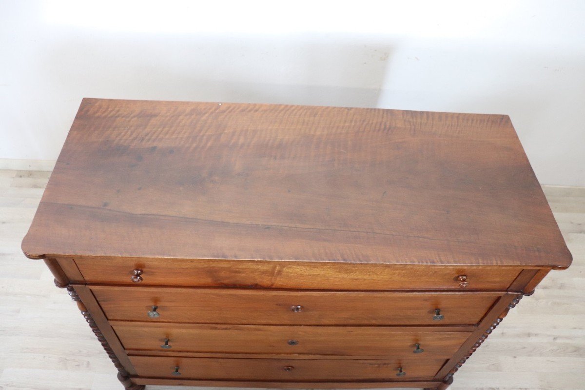 Mid-19th Century Chest Of Drawers In Walnut-photo-4