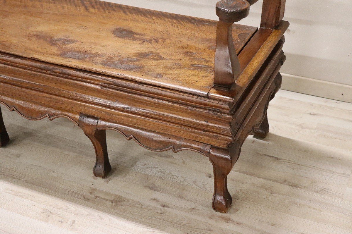 18th Century Walnut Bench-photo-1