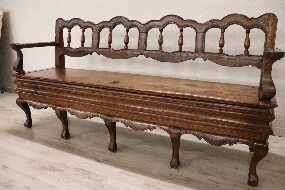 18th Century Walnut Bench-photo-2