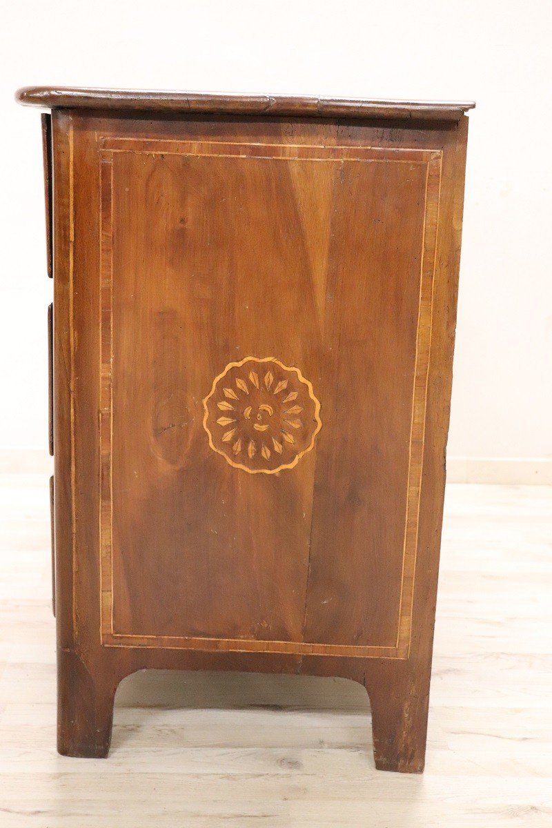 Antique Chest Of Drawers In Walnut, 18th Century-photo-5