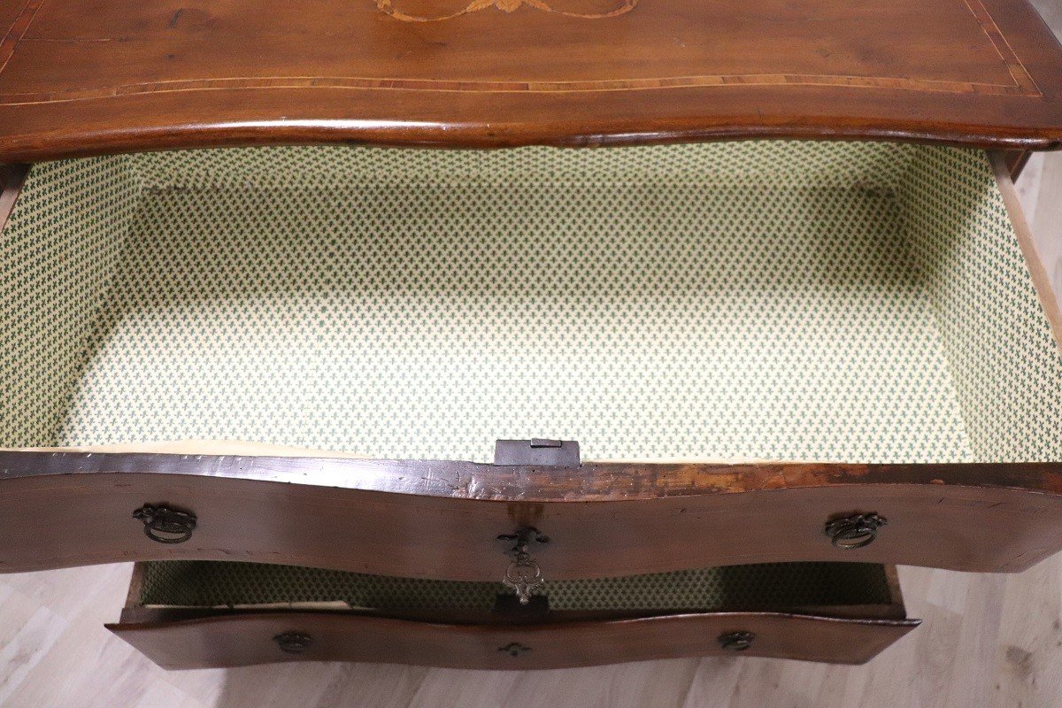 Antique Chest Of Drawers In Walnut, 18th Century-photo-8