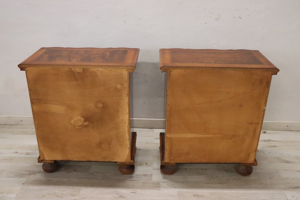 Walnut Veneer Nightstands, Set Of 2-photo-4