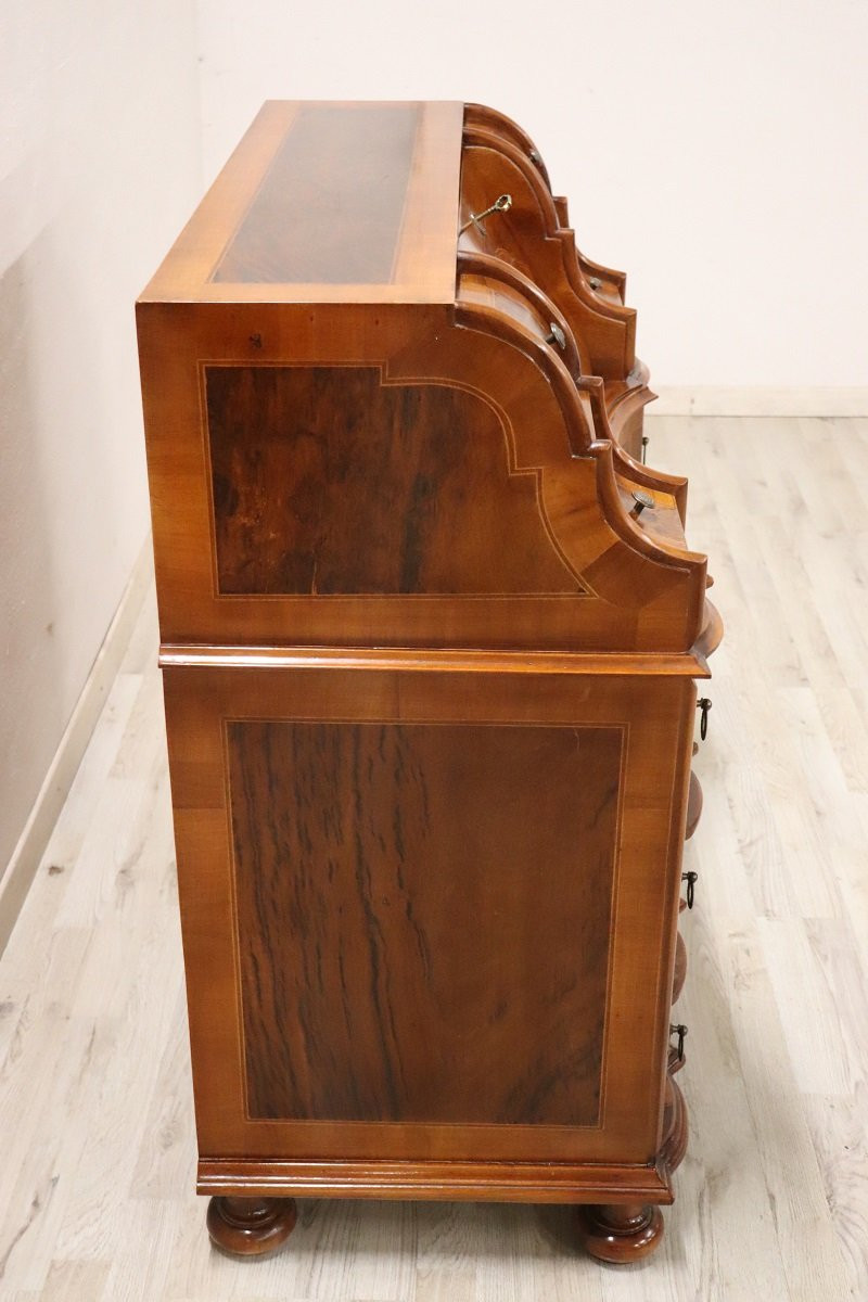 Chest Of Drawers In Walnut Veneer, 1980s-photo-3