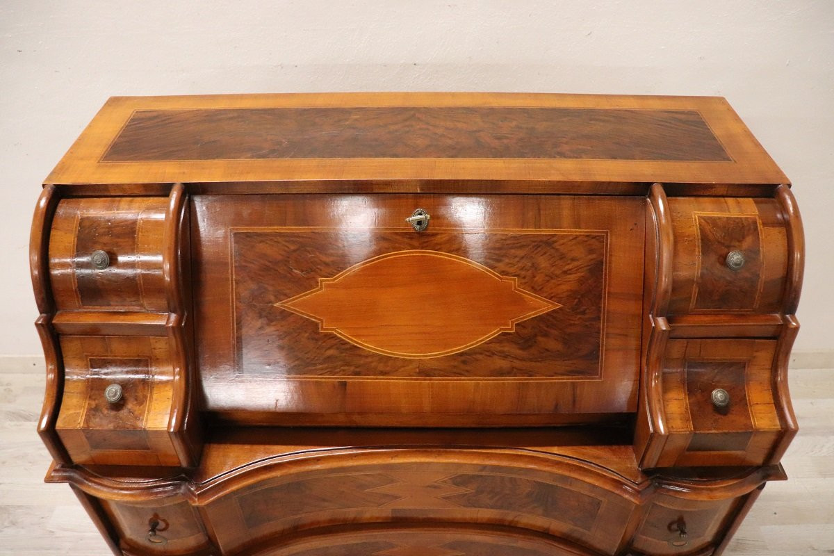 Chest Of Drawers In Walnut Veneer, 1980s-photo-4