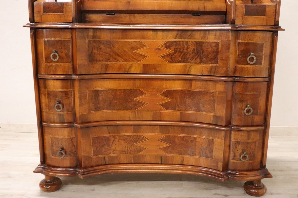 Chest Of Drawers In Walnut Veneer, 1980s-photo-1