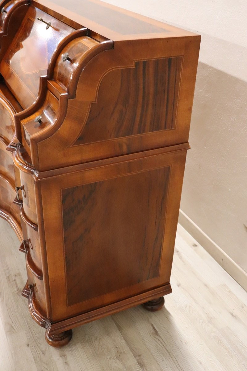 Chest Of Drawers In Walnut Veneer, 1980s-photo-2