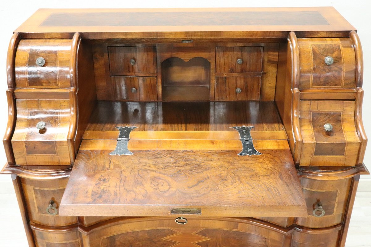 Chest Of Drawers In Walnut Veneer, 1980s-photo-3