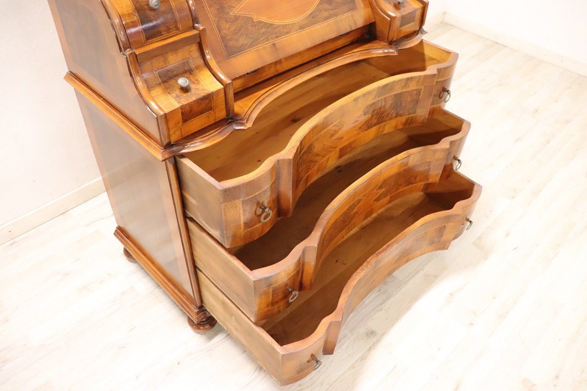 Chest Of Drawers In Walnut Veneer, 1980s-photo-6