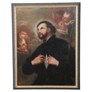 Saint Francesco Saverio, 18ème Siècle, Huile Sur Toile