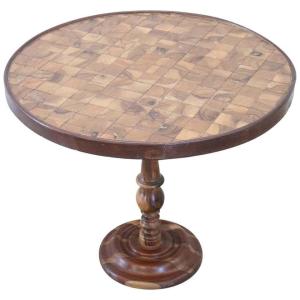 Marquetry Wood Coffee Table