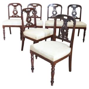 19th Century English Dining Chairs, Set Of 6