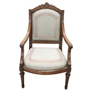 Antique Armchair In Walnut, 18th Century