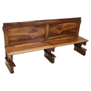 Early 19th Century Solid Walnut Bench