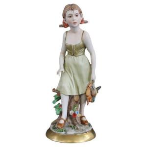 Figurine En Porcelaine Biscuit Par Benacchio Pour Triade