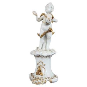 Ange Musicien En Porcelaine Par Capodimonte, Italie