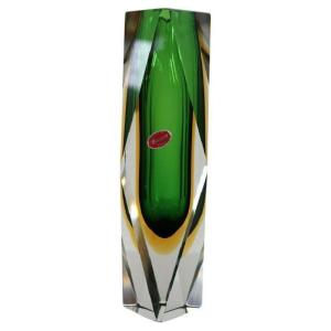 Green Murano Glass Vase By Flavio Poli For A. Mandruzzato, 1960s