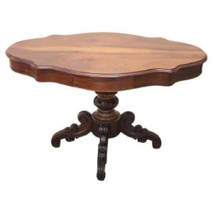 Mid-19th Century Pedestal Table In Walnut