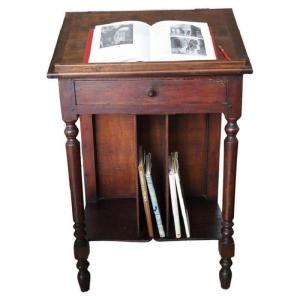 Antique Writing And Reading Stand Lectern In Poplar Wood, 19th Century