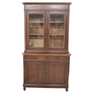 Sideboard In Walnut Veneer, 19th Century