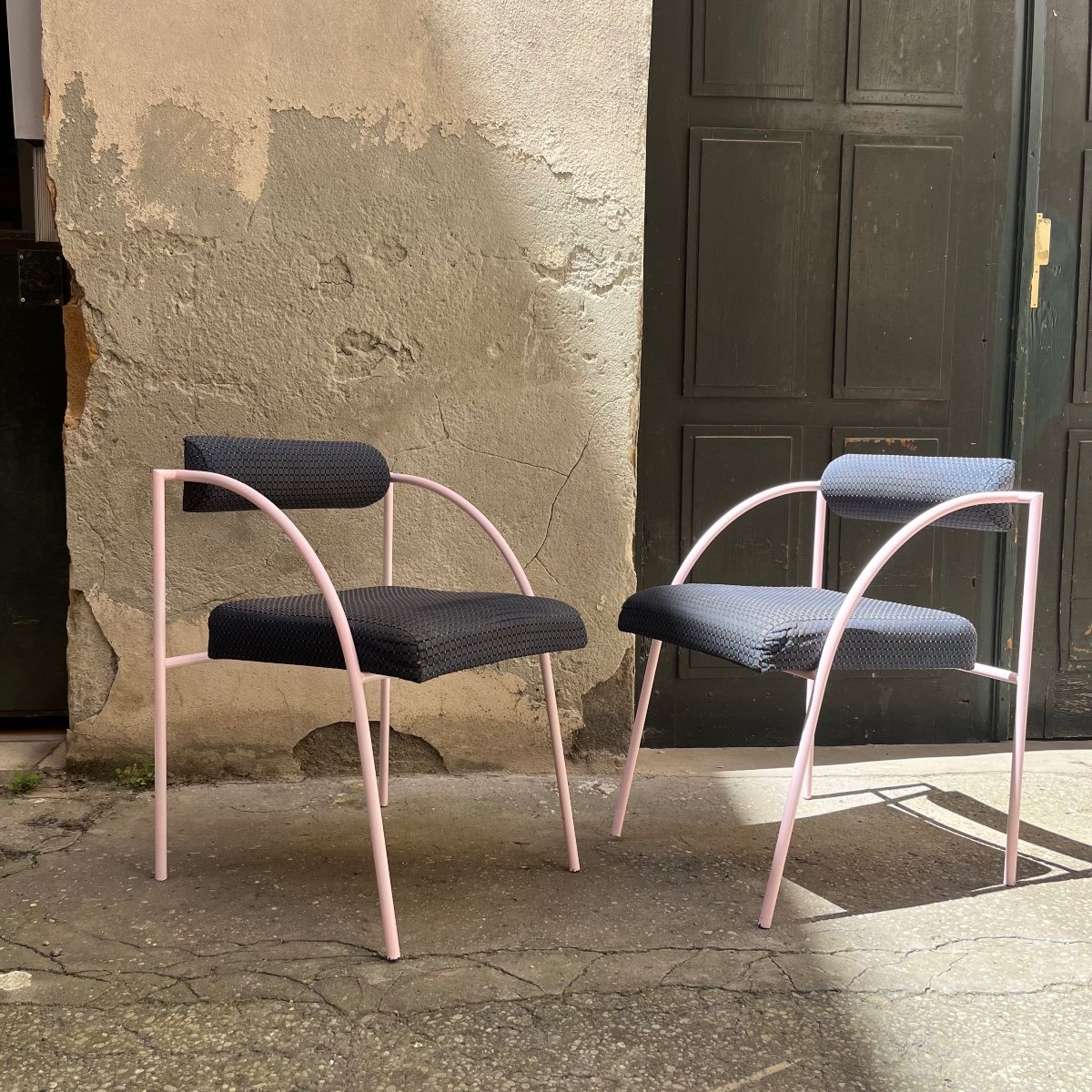 Pair Of Vintage Vienna Chairs, Rodney Kinsman, Bieffeplast, 1980s-photo-5