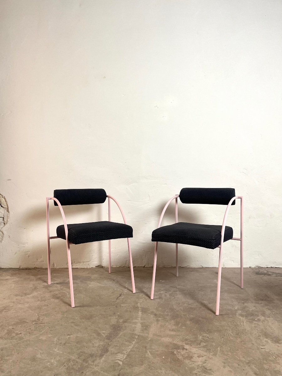 Pair Of Vintage Vienna Chairs, Rodney Kinsman, Bieffeplast, 1980s