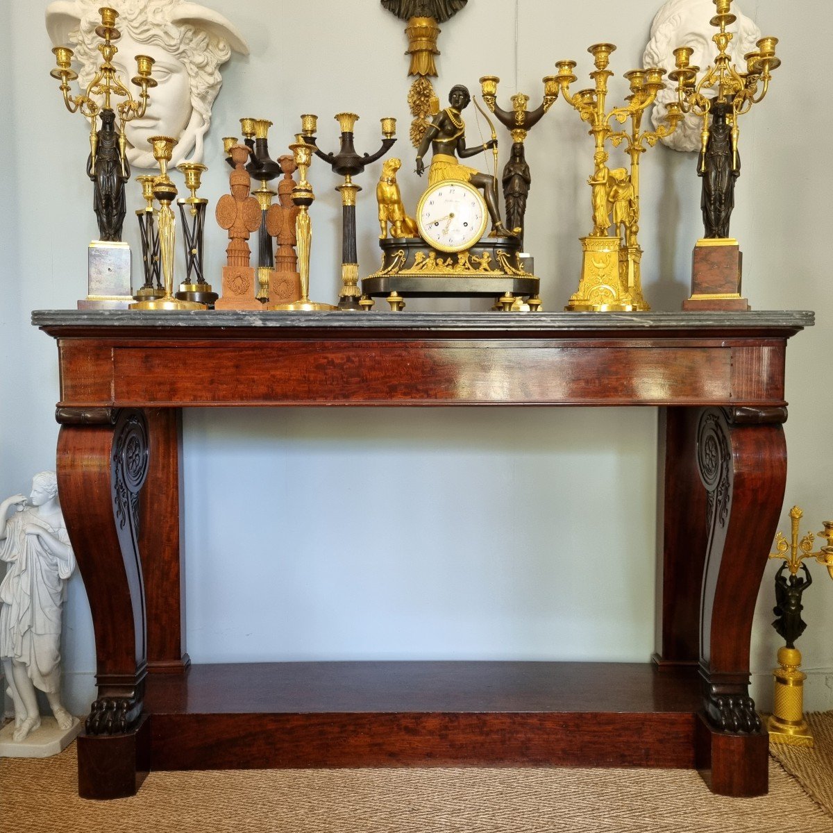 Georges Jacob And Jacob Desmalter, Important Stamped Console From The Empire Period.-photo-6