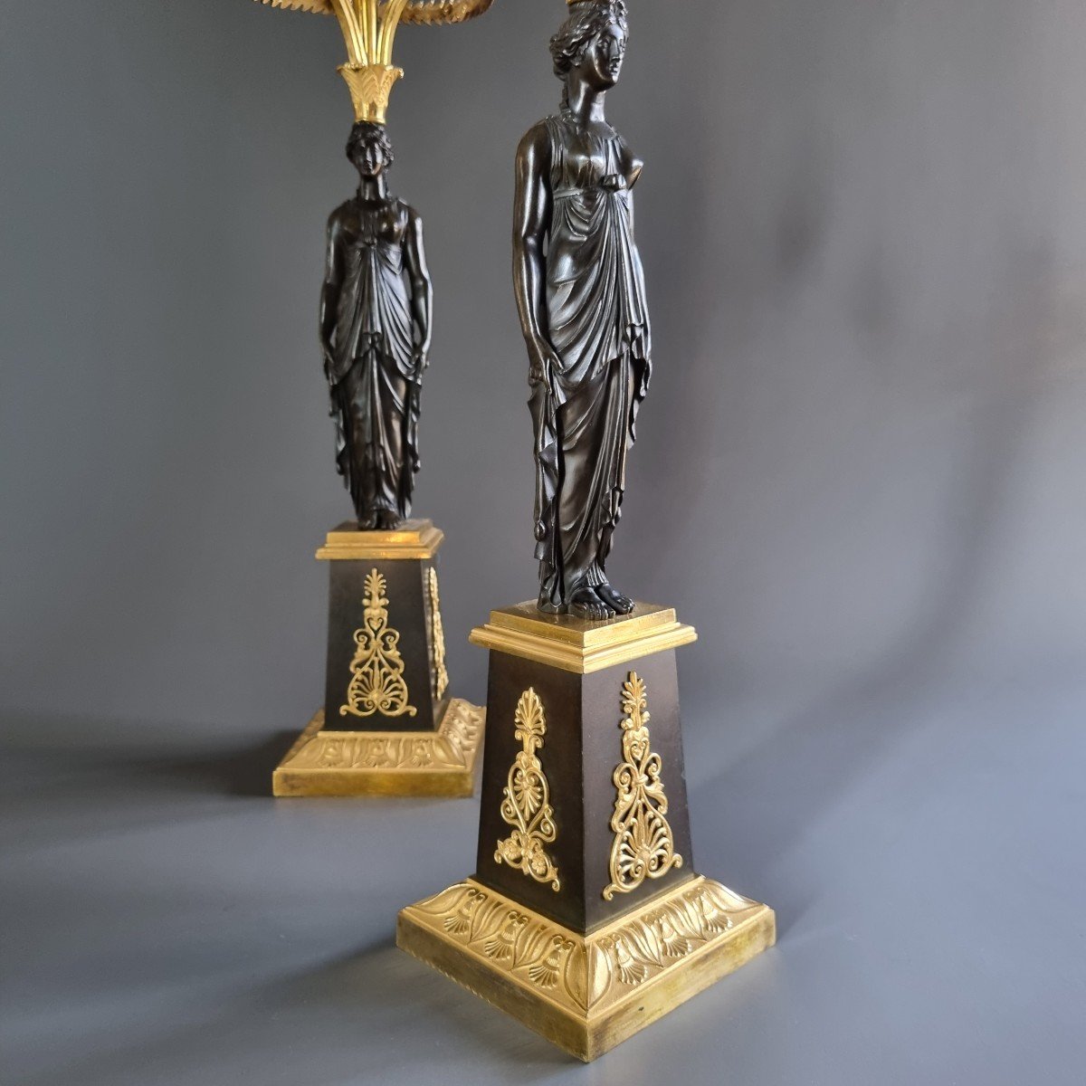 Proantic Claude Galle Superb Pair Of Empire Period Candelabra