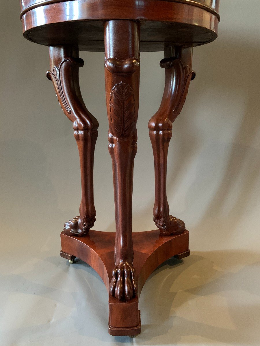 Bernard Molitor: Exceptional Stamped Mahogany Planter From The Consulate Period.-photo-3