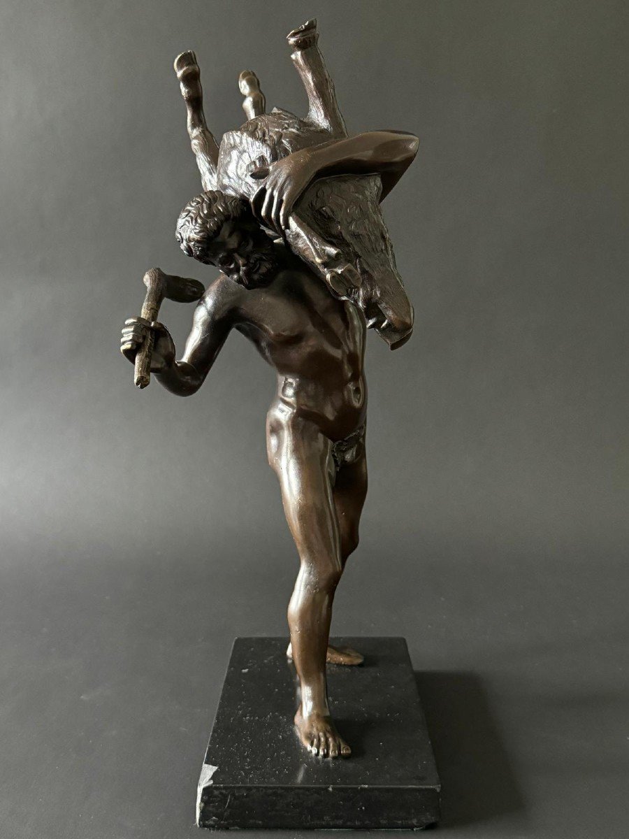 Bronze Hercules And The Erymanthian Boar, Giambologna, Early 19th Century. -photo-4