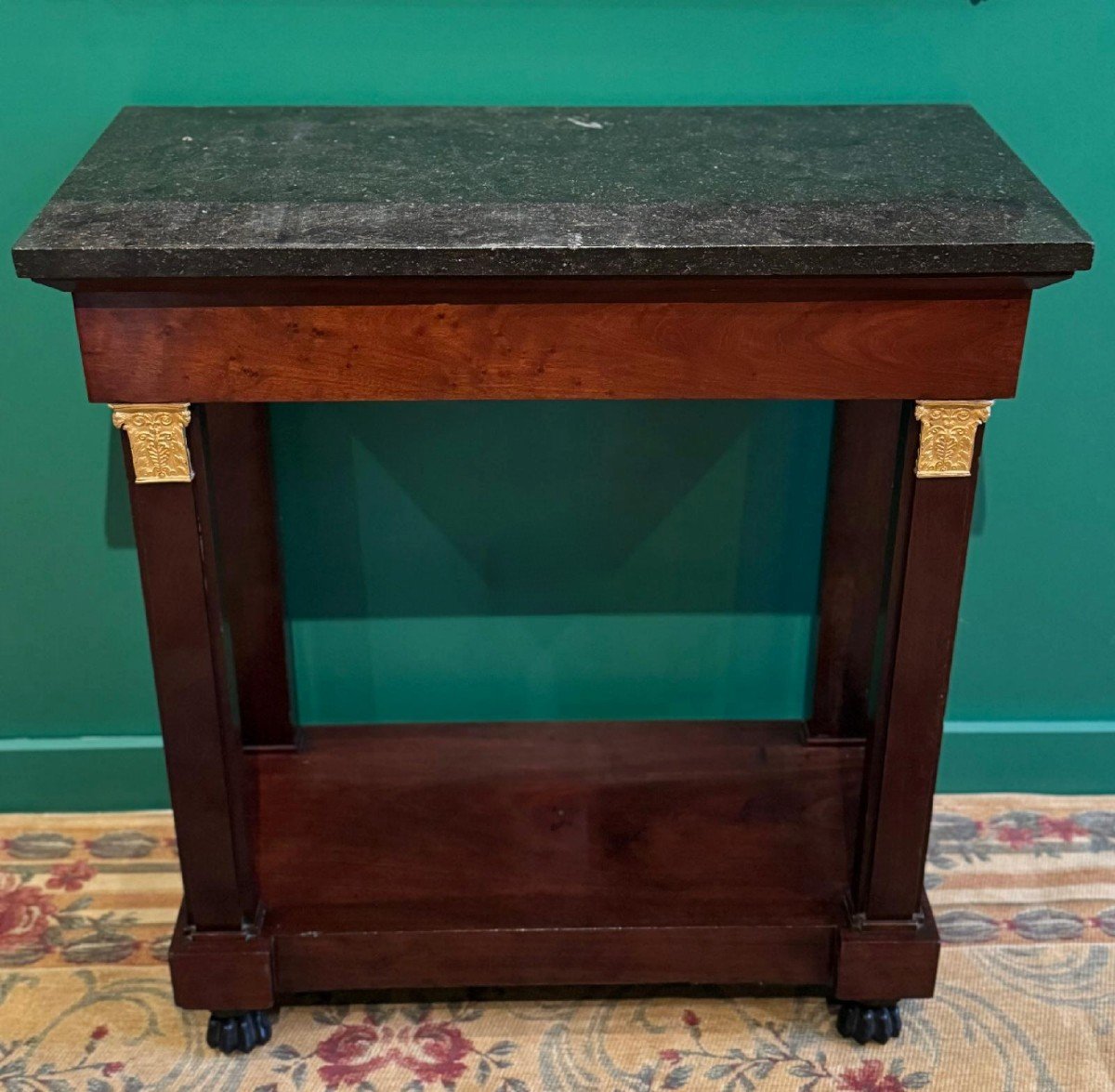 Neoclassical Console In Mahogany From The Consulate Period, 1799-1804.-photo-3