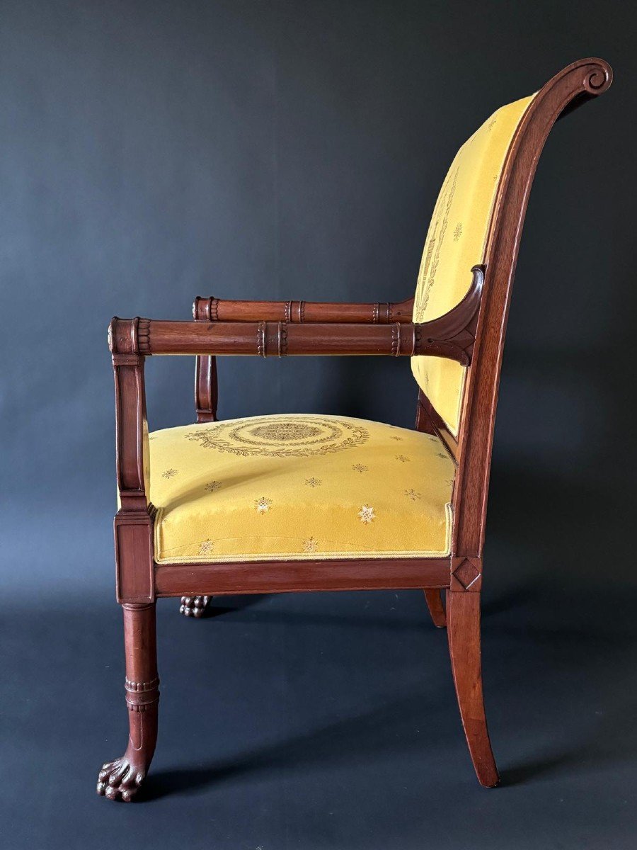 Jacob Frères, Stamped Cabinet Armchair, Consulate Period. -photo-4