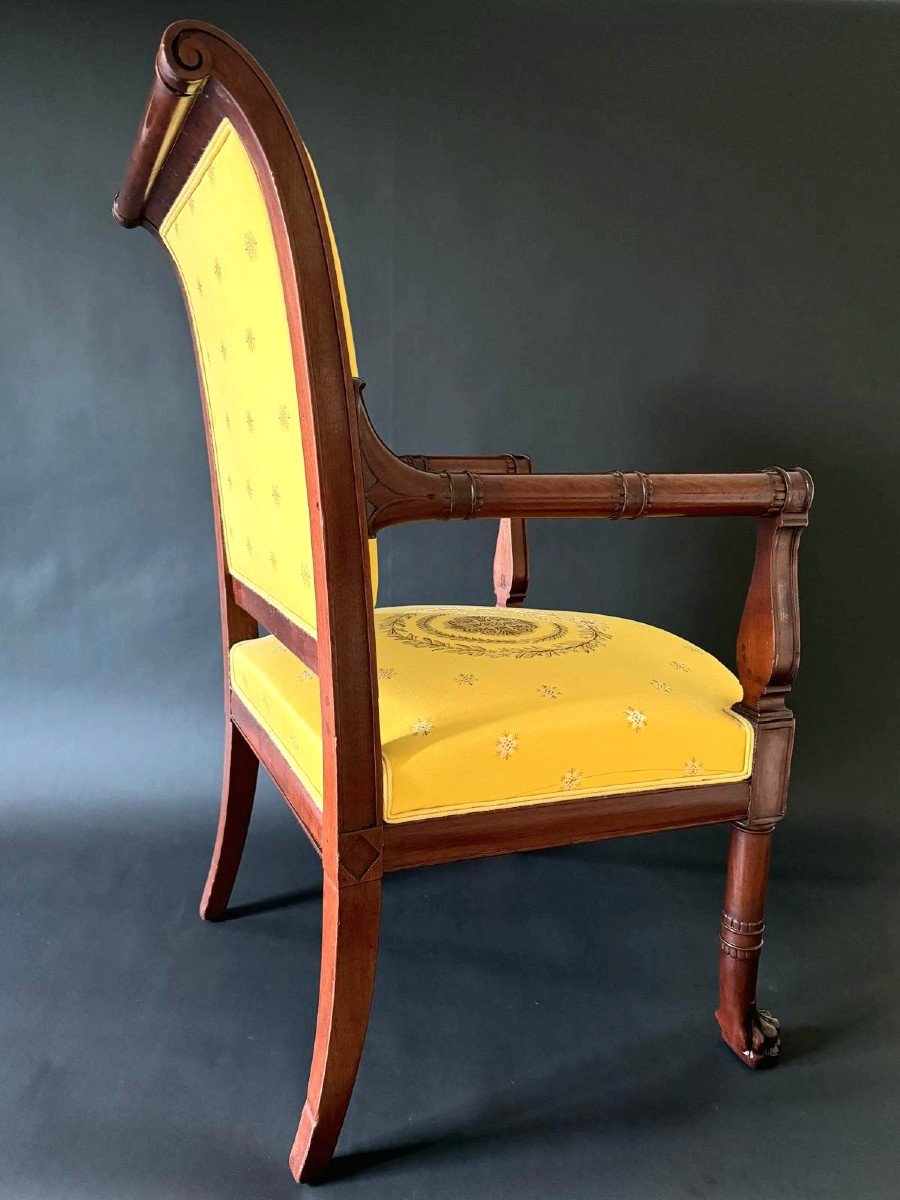 Jacob Frères, Stamped Cabinet Armchair, Consulate Period. -photo-5