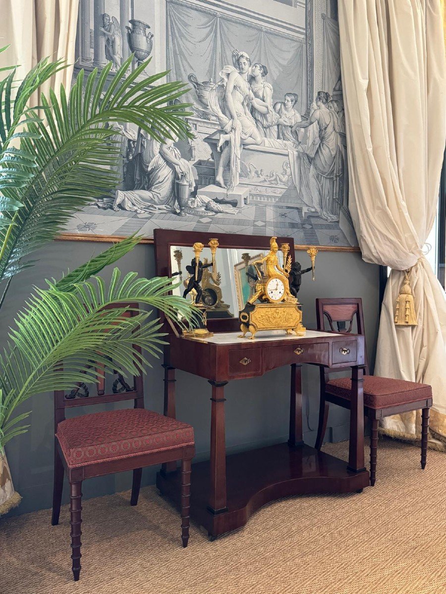 Papst, Rare écritoire, Toilette d'Homme Estampillé d'époque Consulat. Fin XVIIIème. -photo-5