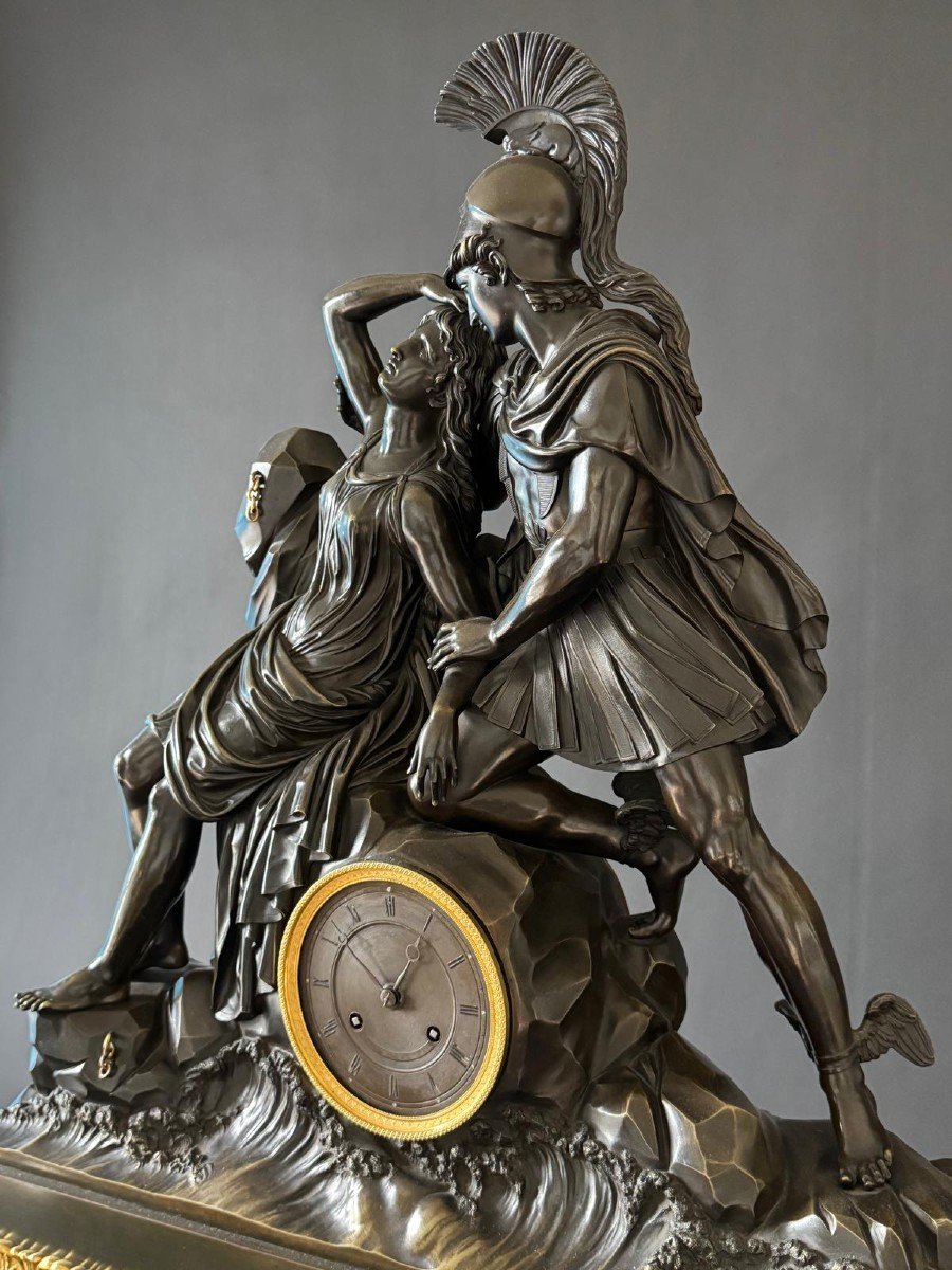 Thomire, Breakthrough Delivering Andromeda, Monumental Empire Period Pendulum. 85 Cm-photo-4