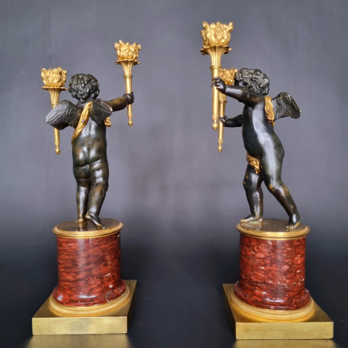 André-antoine Ravrio, Pair Of Empire-consulate Period Candelabra -photo-4