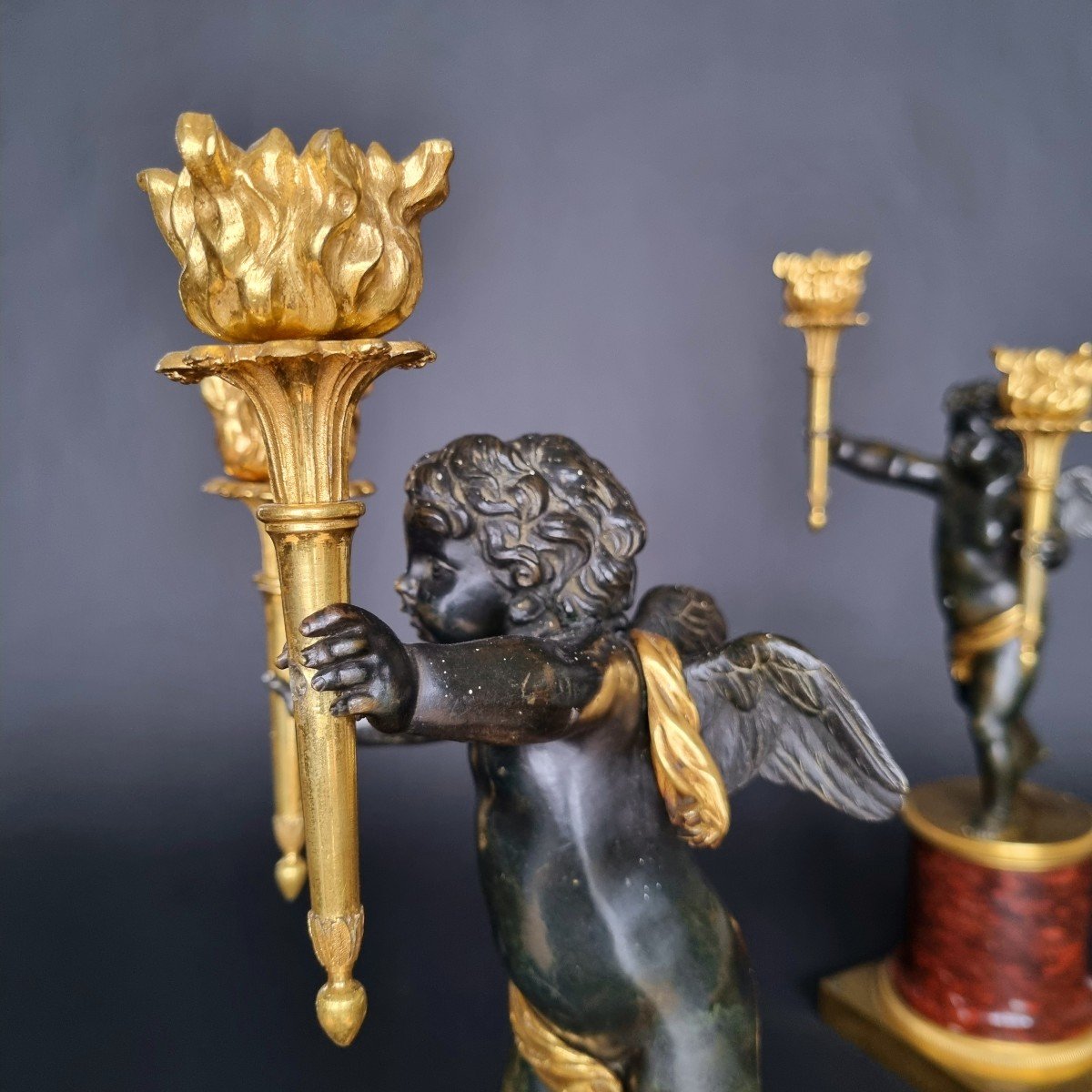 André-antoine Ravrio, Pair Of Empire-consulate Period Candelabra -photo-4