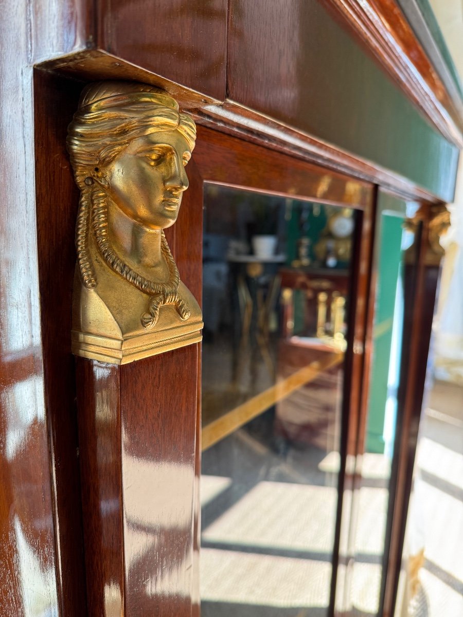 Mahogany Display Cabinet, Empire-consulate Period, Early 19th Century. -photo-4