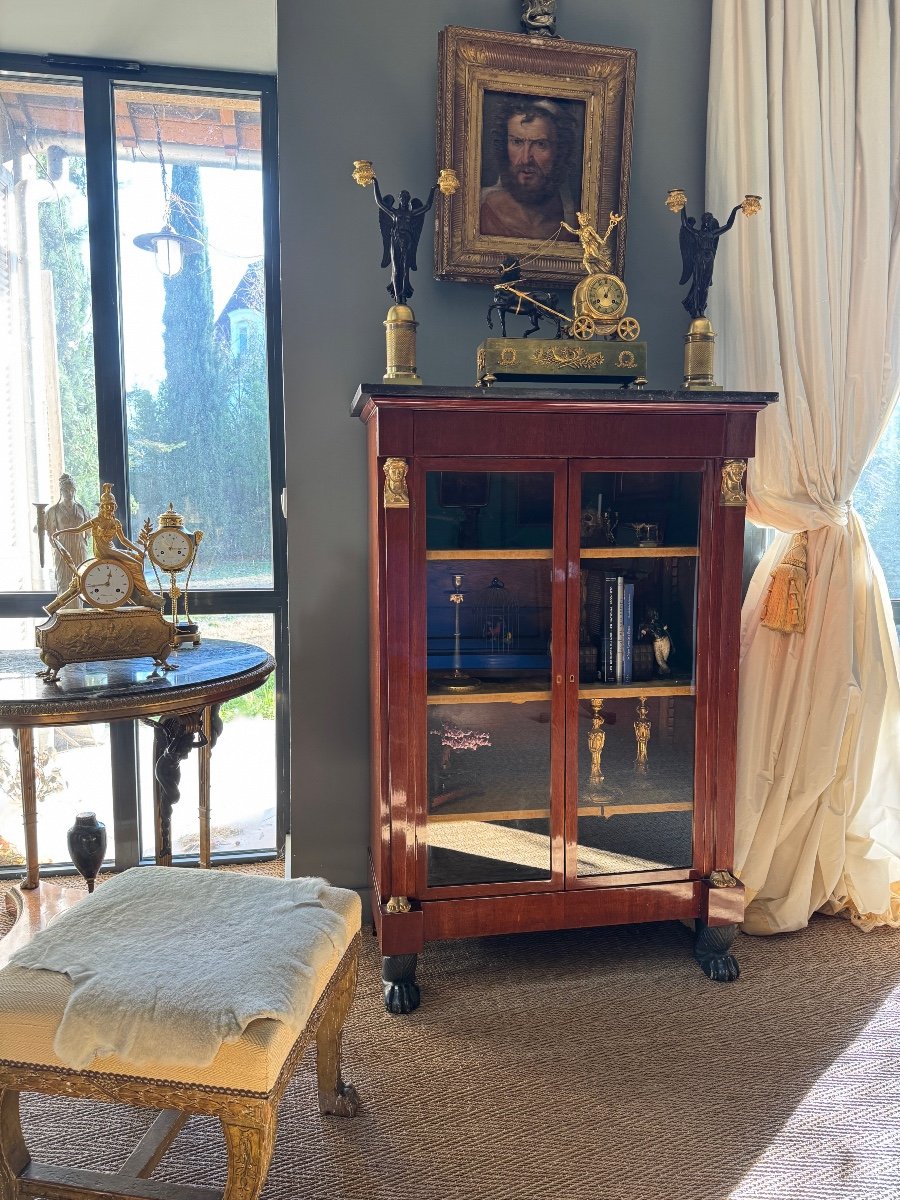 Mahogany Display Cabinet, Empire-consulate Period, Early 19th Century. -photo-6